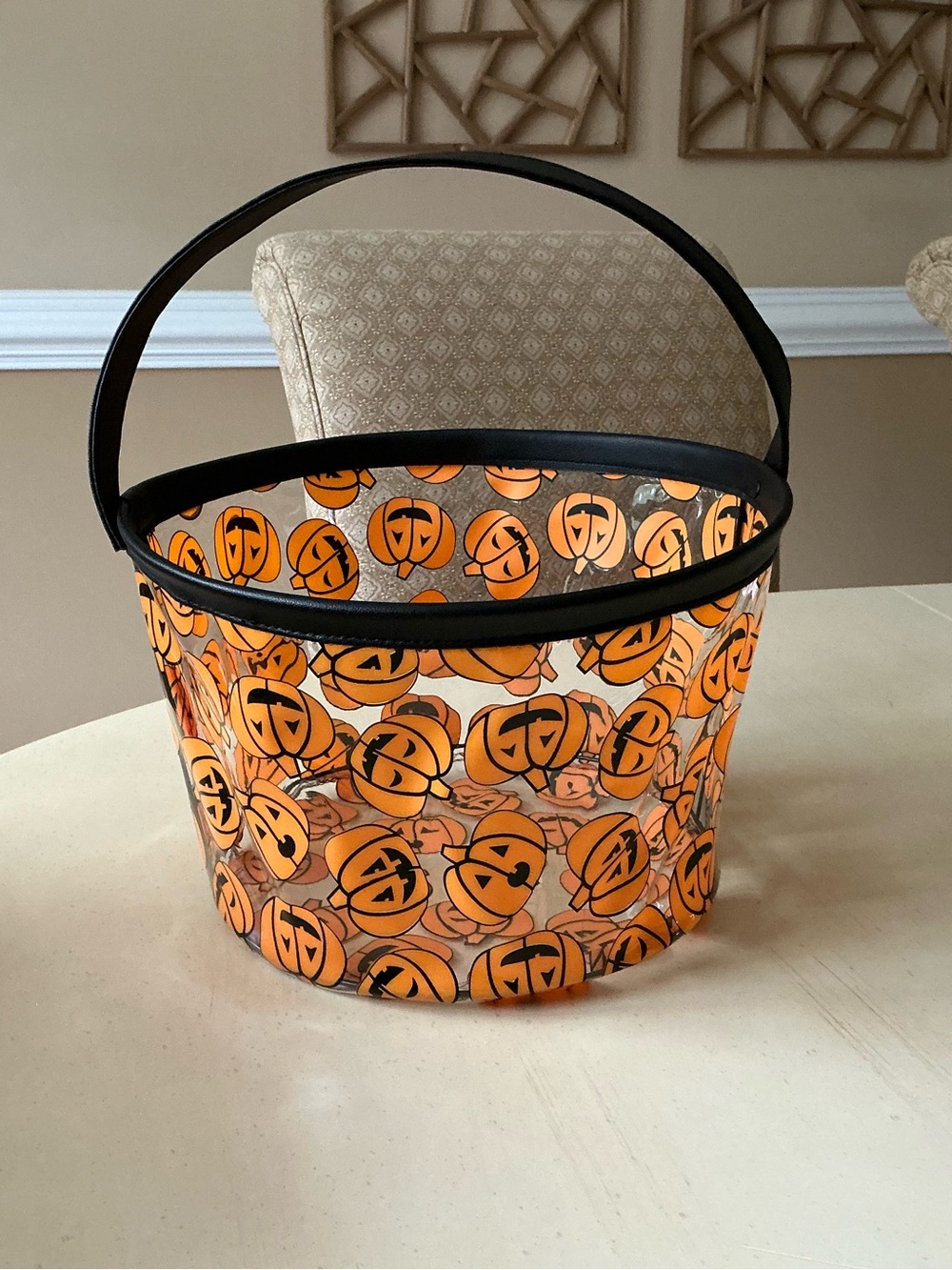 NWOT Vinyl Plastic Large Trick or Treat Basket 🍬 🍭